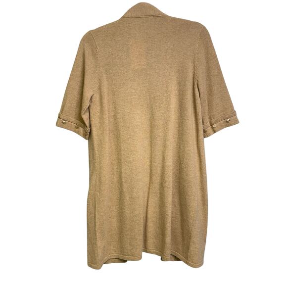Soft Surroundings Cardigan Cream Tan Wool Cashmere Size XS NEW Sweater Top - Picture 2 of 9